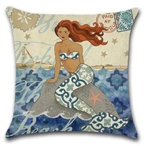 Mermaid Throw Pillow cover